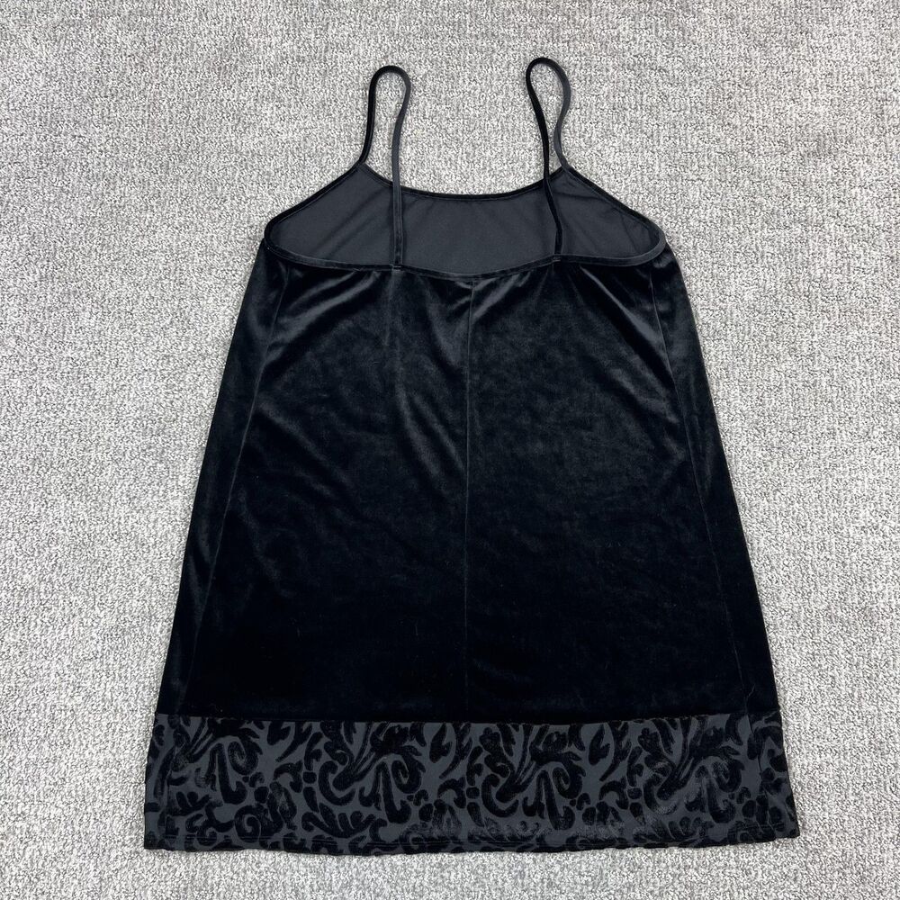 Natorious Top Womens 1X Black Velour Velvet Tunic Tank Whimsigoth Boho Goth - Picture 2 of 7
